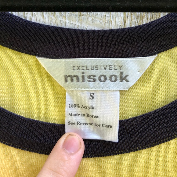 Misook | NWT yellow and navy tank top - Picture 3 of 4